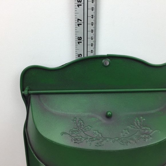 Christmas North Pole Post Green Mail Box Metal Tin - Picture 11 of 14